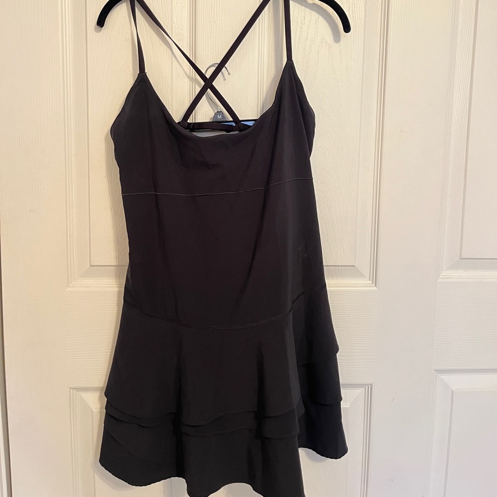 Aerie Offline Black Strappy Dress